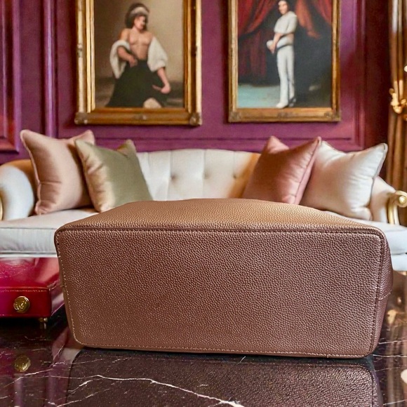 New! Tory Burch McGraw Metallic Pink Leather Tote — NWOT - Picture 9 of 10